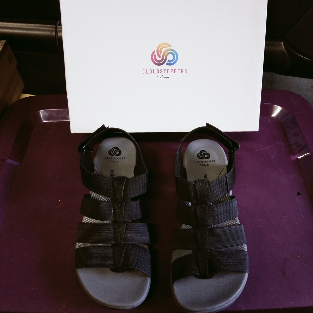 Cloudsteppers by Clarks Black Sandals